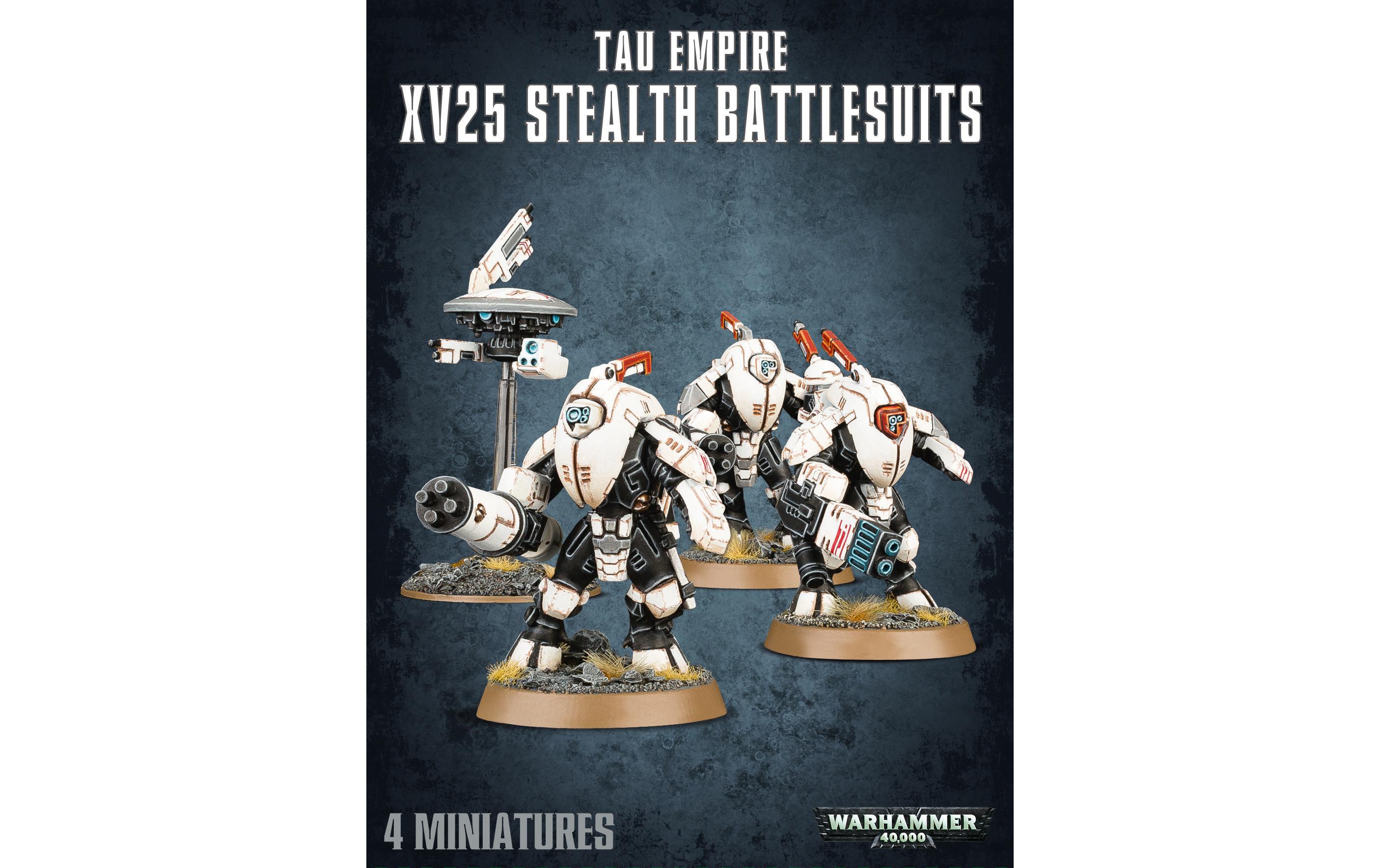 Figurenset WH40K T'au Empire XV25 Stealth BattlesuitsDie «einsamen Wölfe» der T'au-Armee