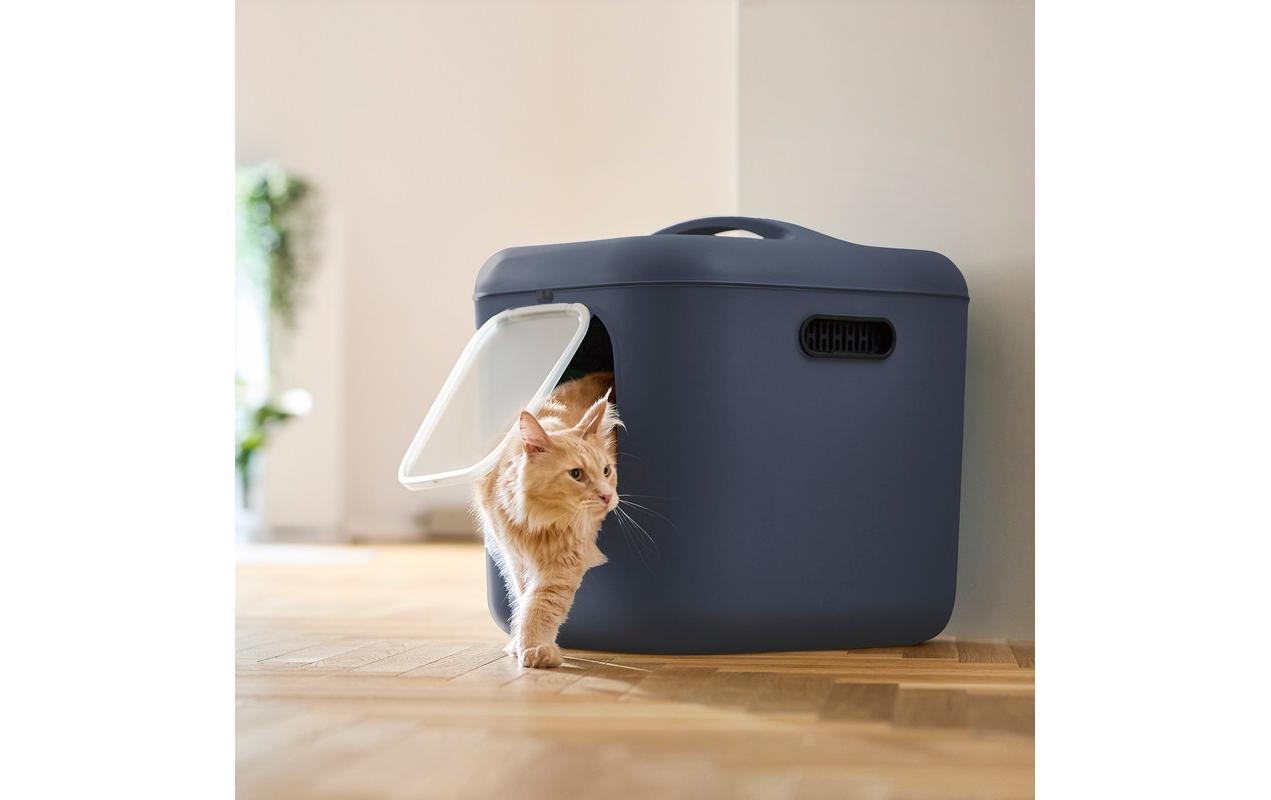 Katzentoilette Bea XL NavyblauKatzentoilette mit Deckel