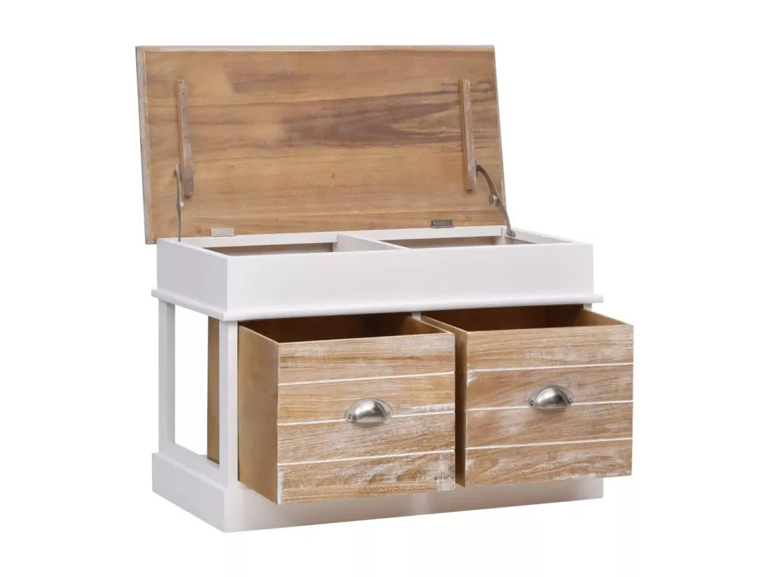 Banc d'entrée 70 x 35 x 45 cm Bois de Paulownia