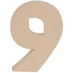 Chiffre 9 kraft 20cm - Kraft