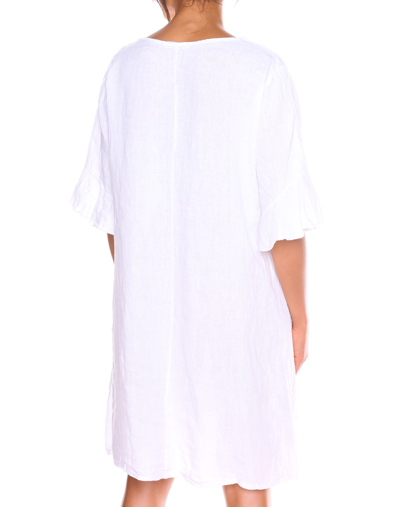 La Bohème Robe 100% Lin Louna blanche