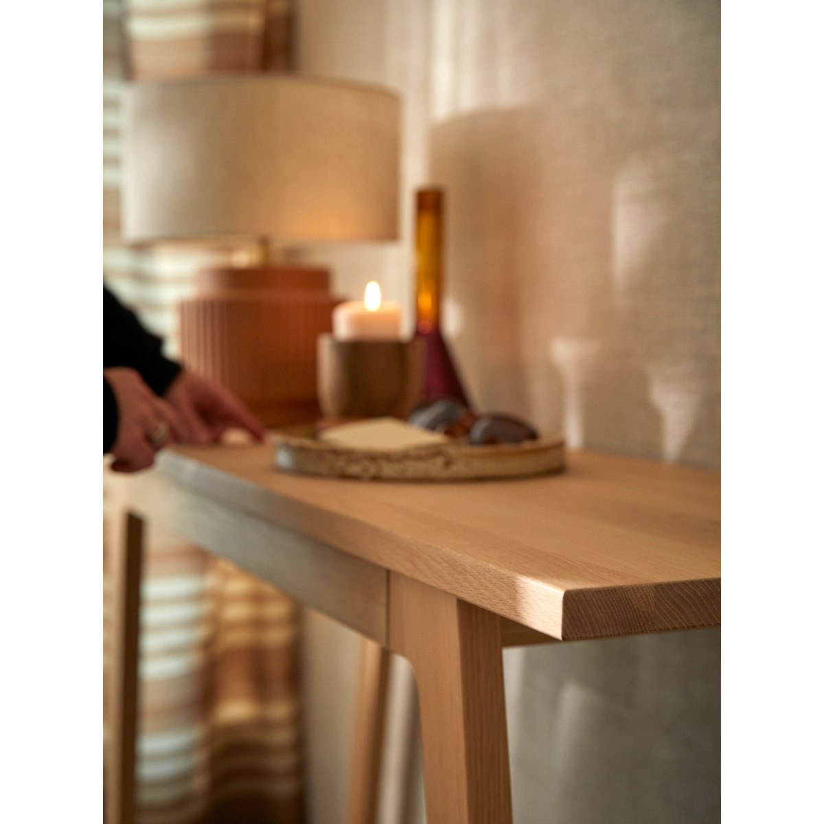 Tikamoon - Consoletafel van massief eikenhout Esmée