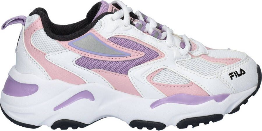 Fila CR-CW02 Ray Tracer Teens sneakers wit roze lila Jongens Meisjes Mesh 38