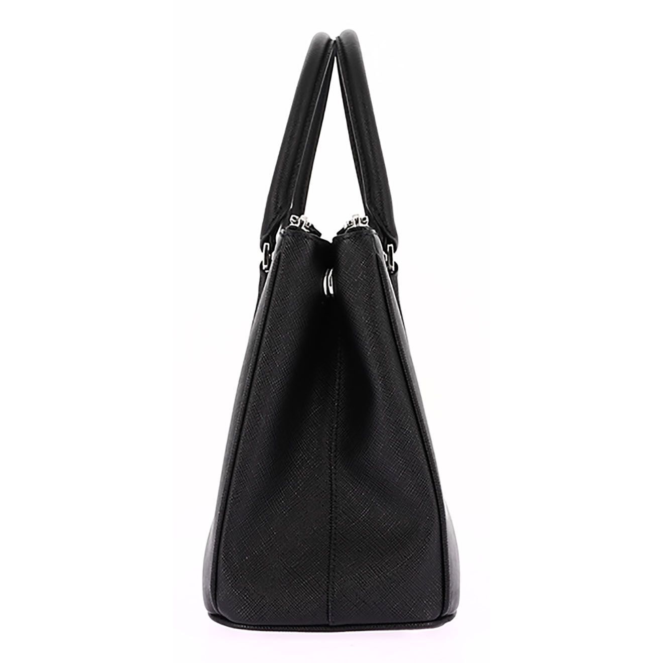 Prada Sac à main Galleria MM en Cuir Saffiano noir - Neuf avec étiquette - L.28 cm