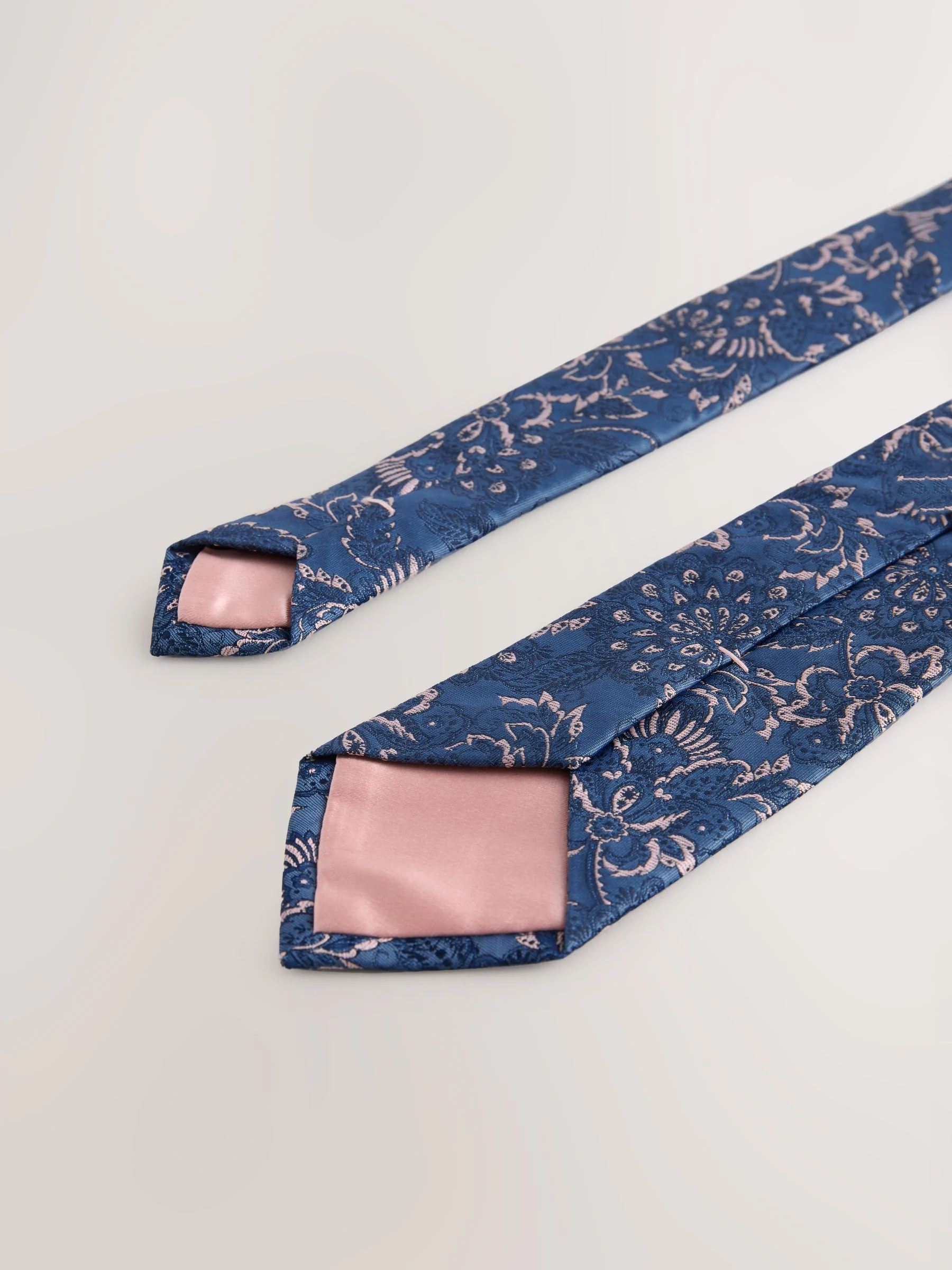 Marineblauw - Design stropdas en clip