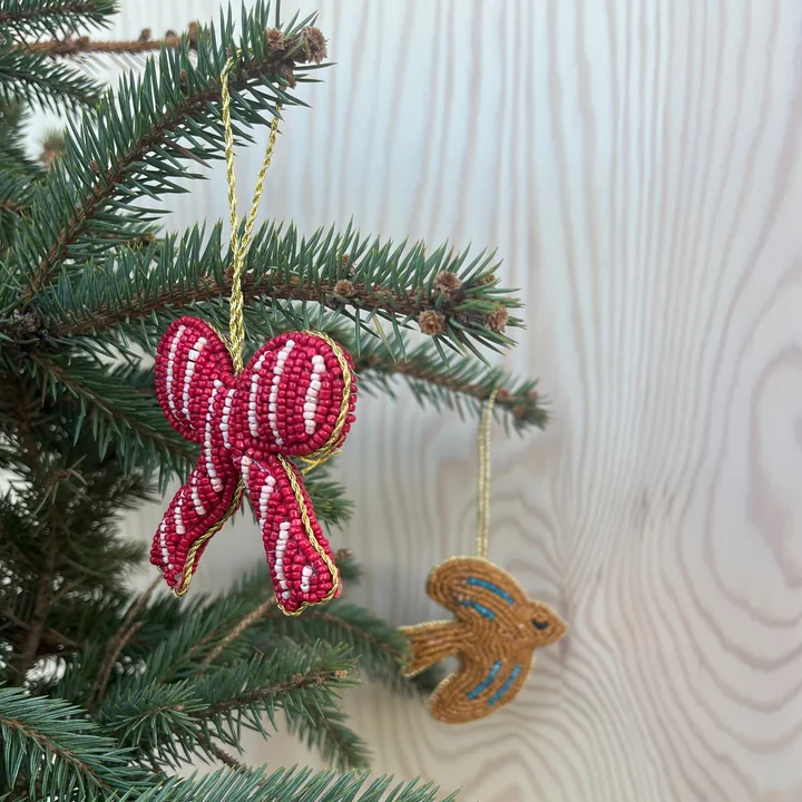 OYOY - Weihnachtsschleifen Ornament, multicolor (3er-Set)
