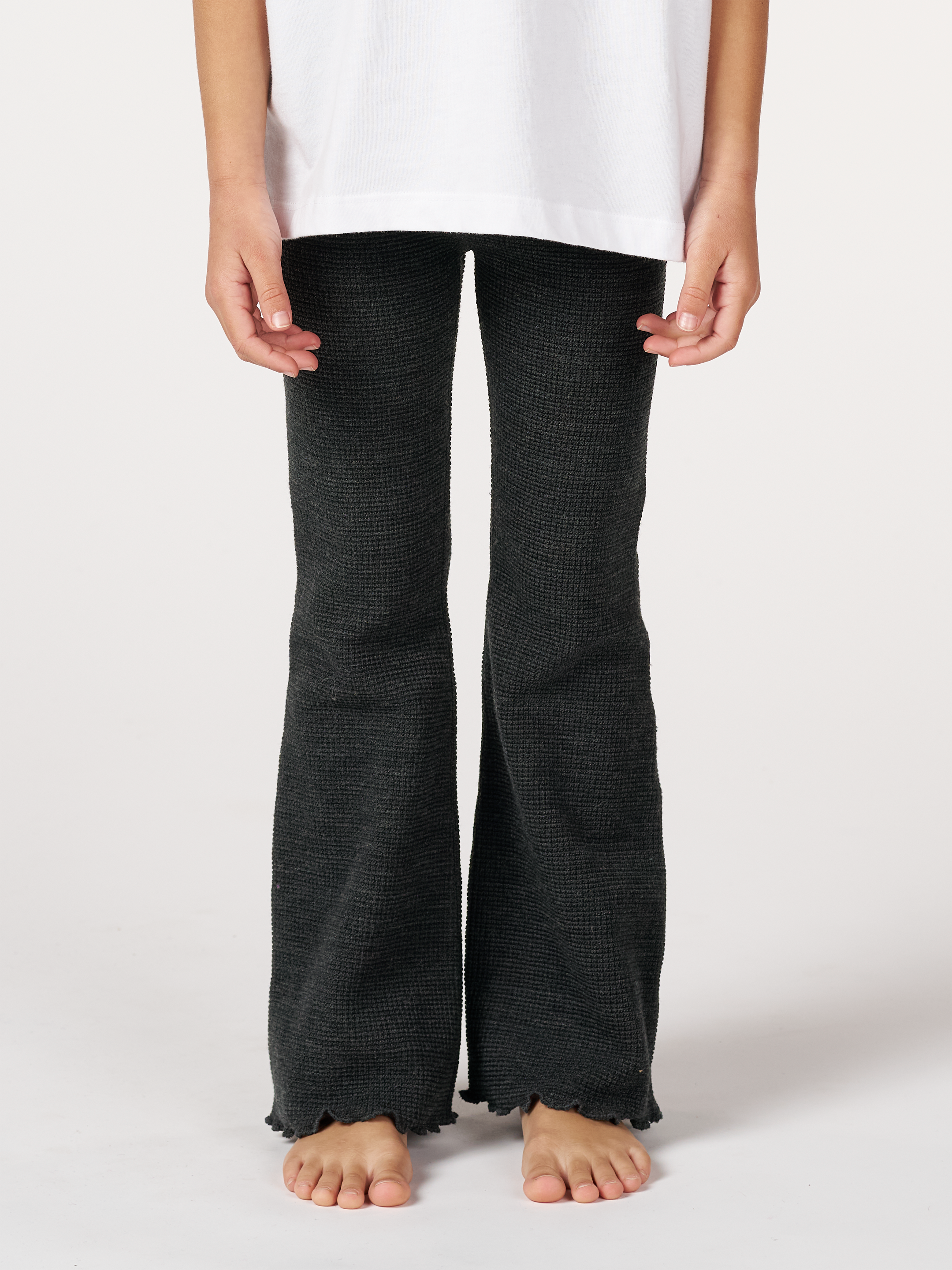 Broek met wafelpatroon in merinowol voor kinderen