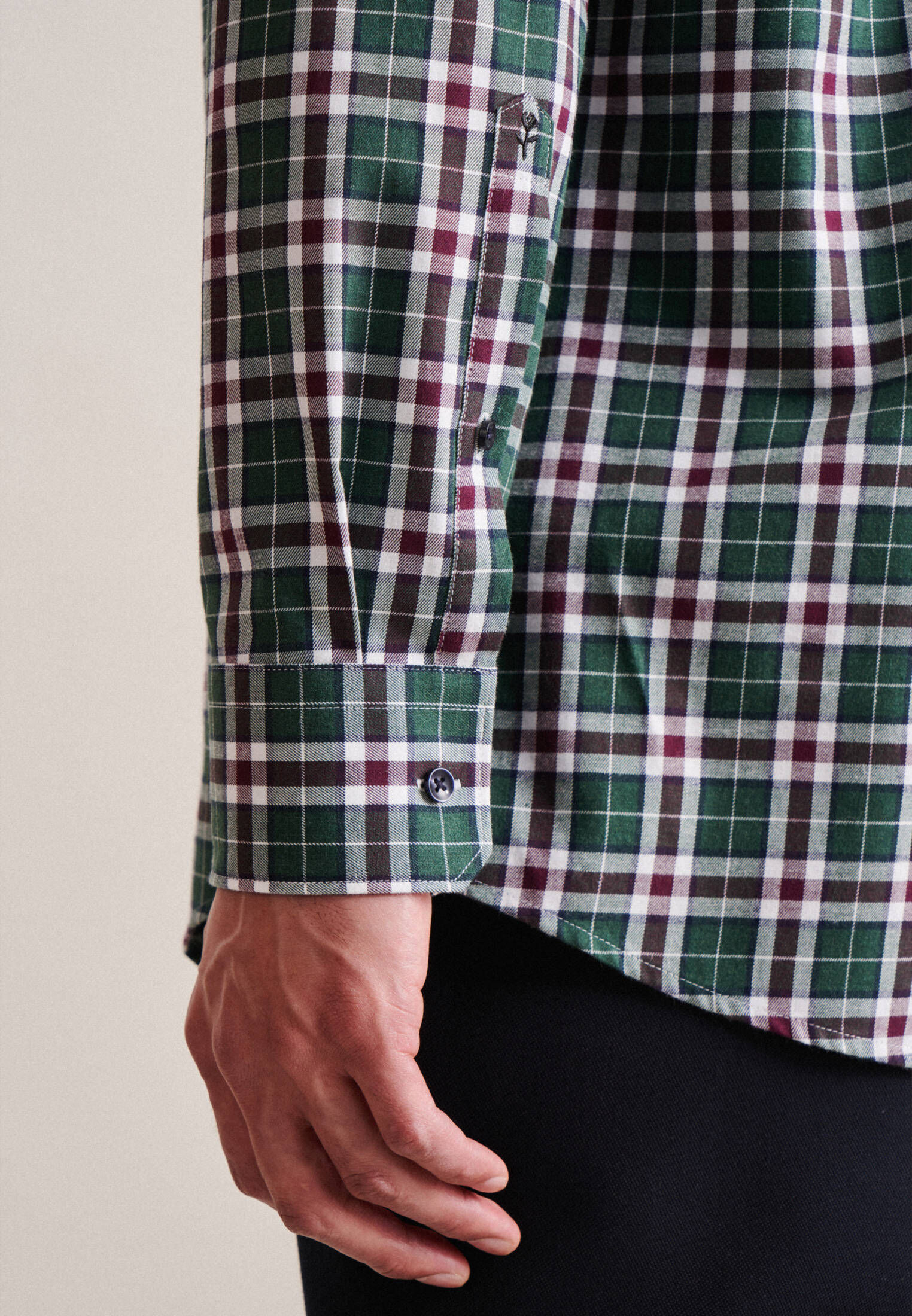 Seidensticker| Herren Flanellhemd Regular