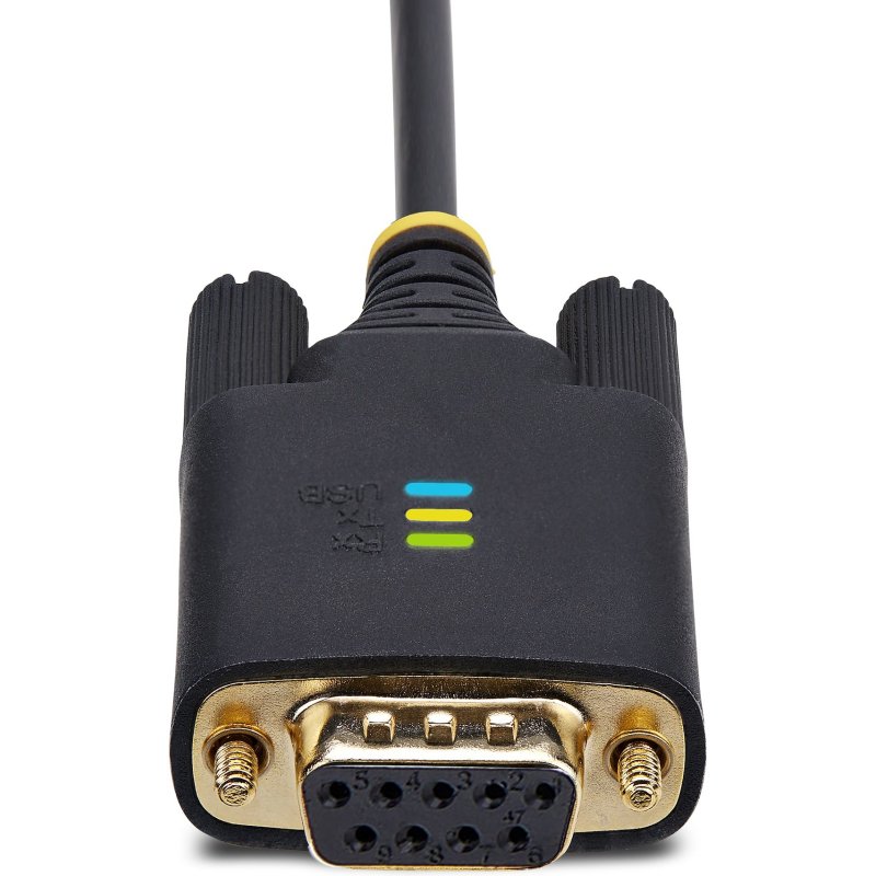 StarTech.com Adaptateur USB vers Série Null Modem de 3m, Vis/Écrous DB9 Interchangeables, COM Rétention, Câble Adaptateur USB-A vers RS232, FTDI, ESD Niveau 4, Windows/macOS/ChromeOS/Linux - Construction TPE