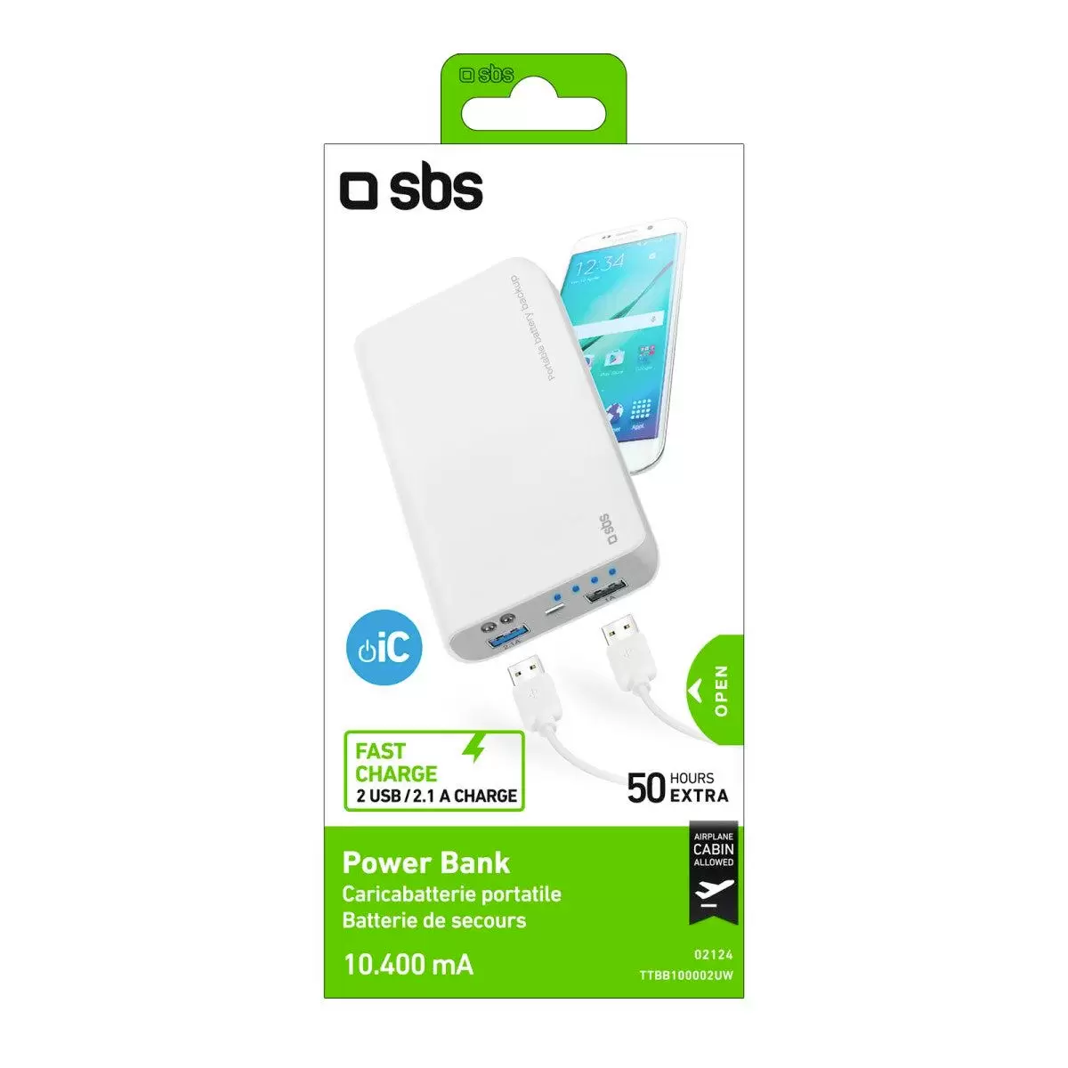Powerbank SBS 10.400 mAh für Tablets und