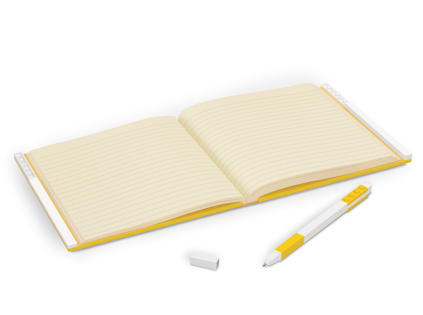 Caderno e caneta de tinta gel – amarelo 5007241