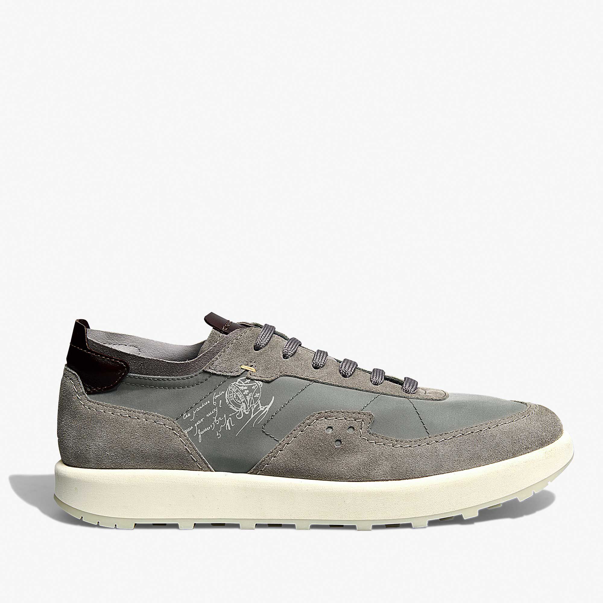 Sneaker Light Track En Veau Velours Et Nylon