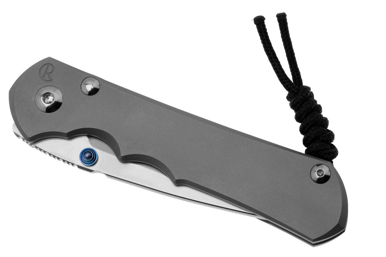 Chris Reeve Large Inkosi LIN-1108 Plain Drop Point CPM-Magnacut, Glass Blasted Titanium, zakmes
