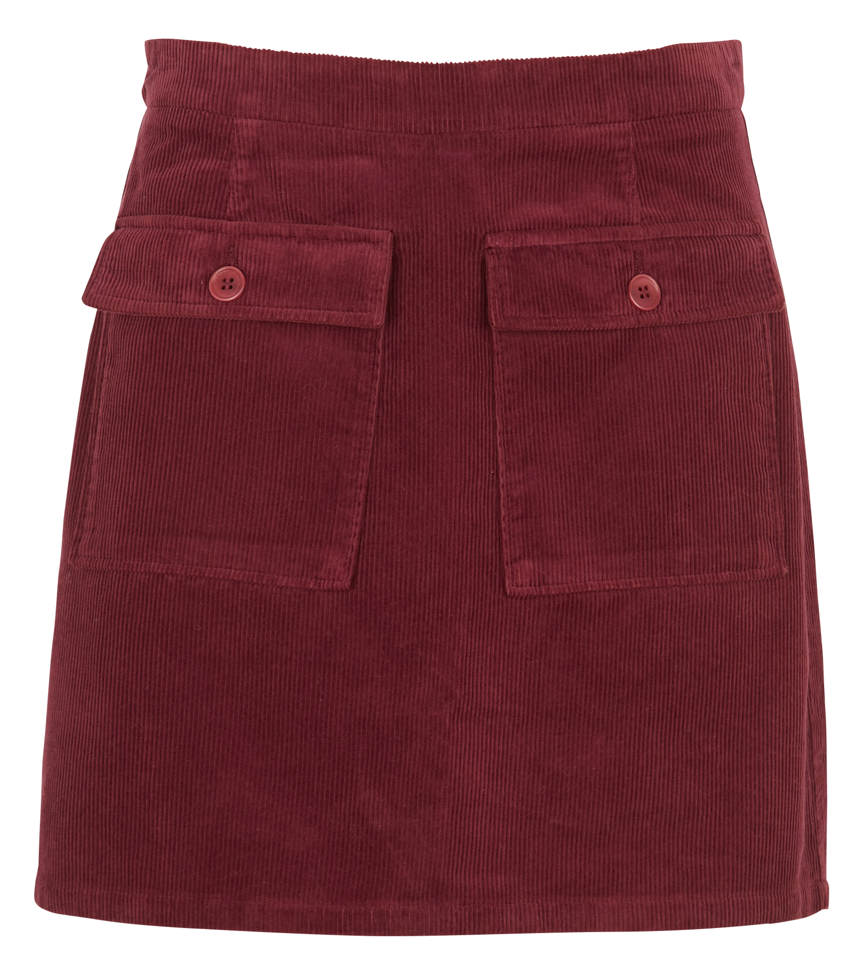 ROME - Jupe courte droite en coton | Rouge
