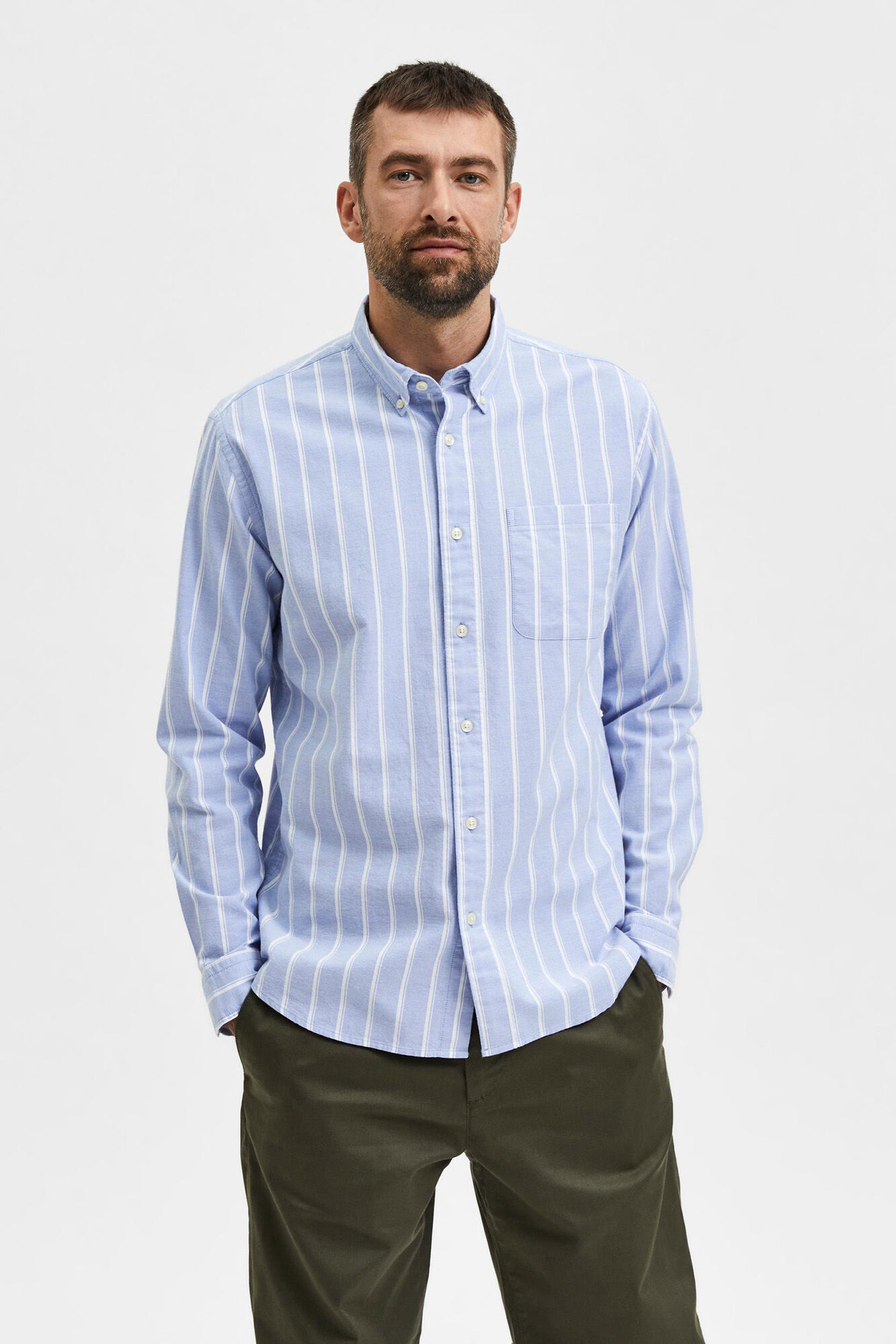Camisa oxford Regular Fit - Azul