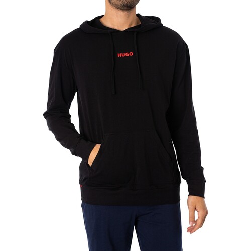 BOSS - Salón Vinculado Sudadera Con Capucha Negro