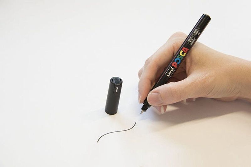Uni-ball Paint Marker extra fine op waterbasis Posca PC-1MR doos van 16 stuks in geassorteerde kleuren