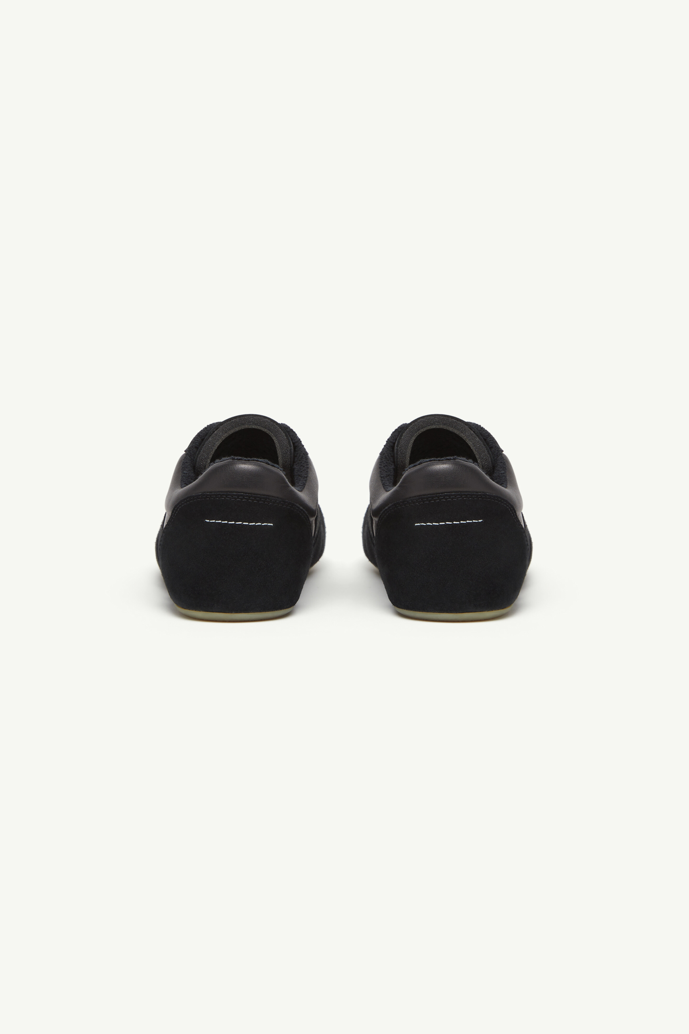 Baskets fines Anatomic en cuir de veau pour homme | MM6 Noir