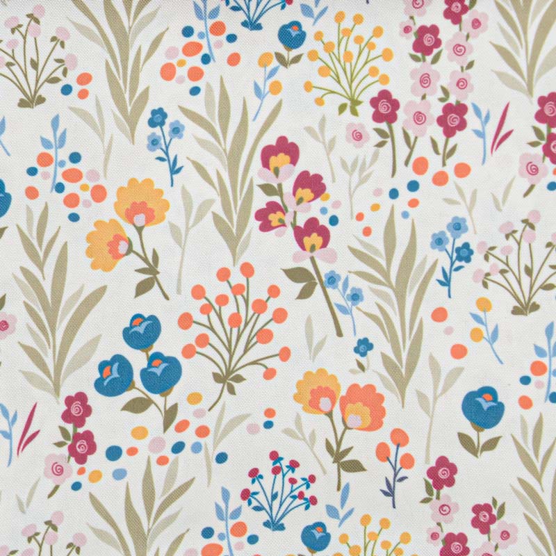 Nappe déperlante imprimée 'Anastasia' écru