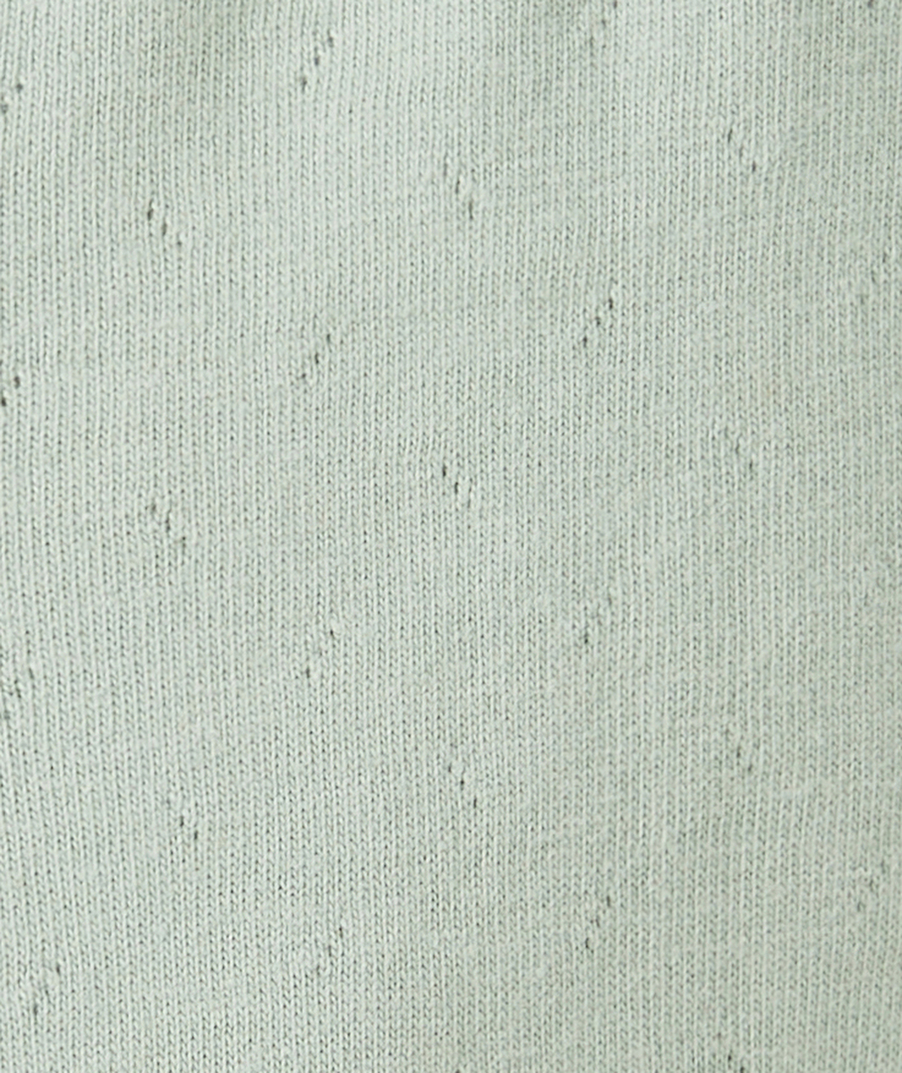 LEGGING BÉBÉ FILLE VERT EN COTON BIO AVEC FESTONS