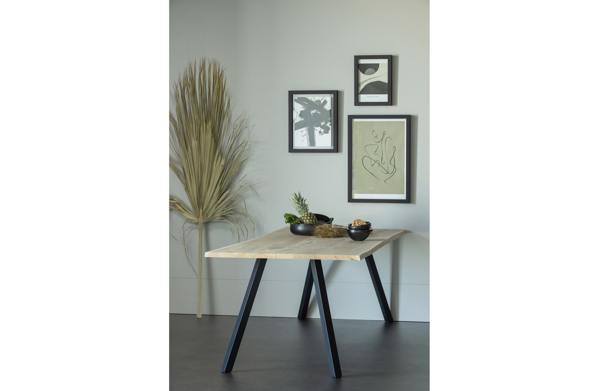 WOOOD boomstamtafel Tablo eiken 199x90 [fsc] Tablo Tafel Boomstam Eiken 199x90 [fsc] - Alkmaar poot