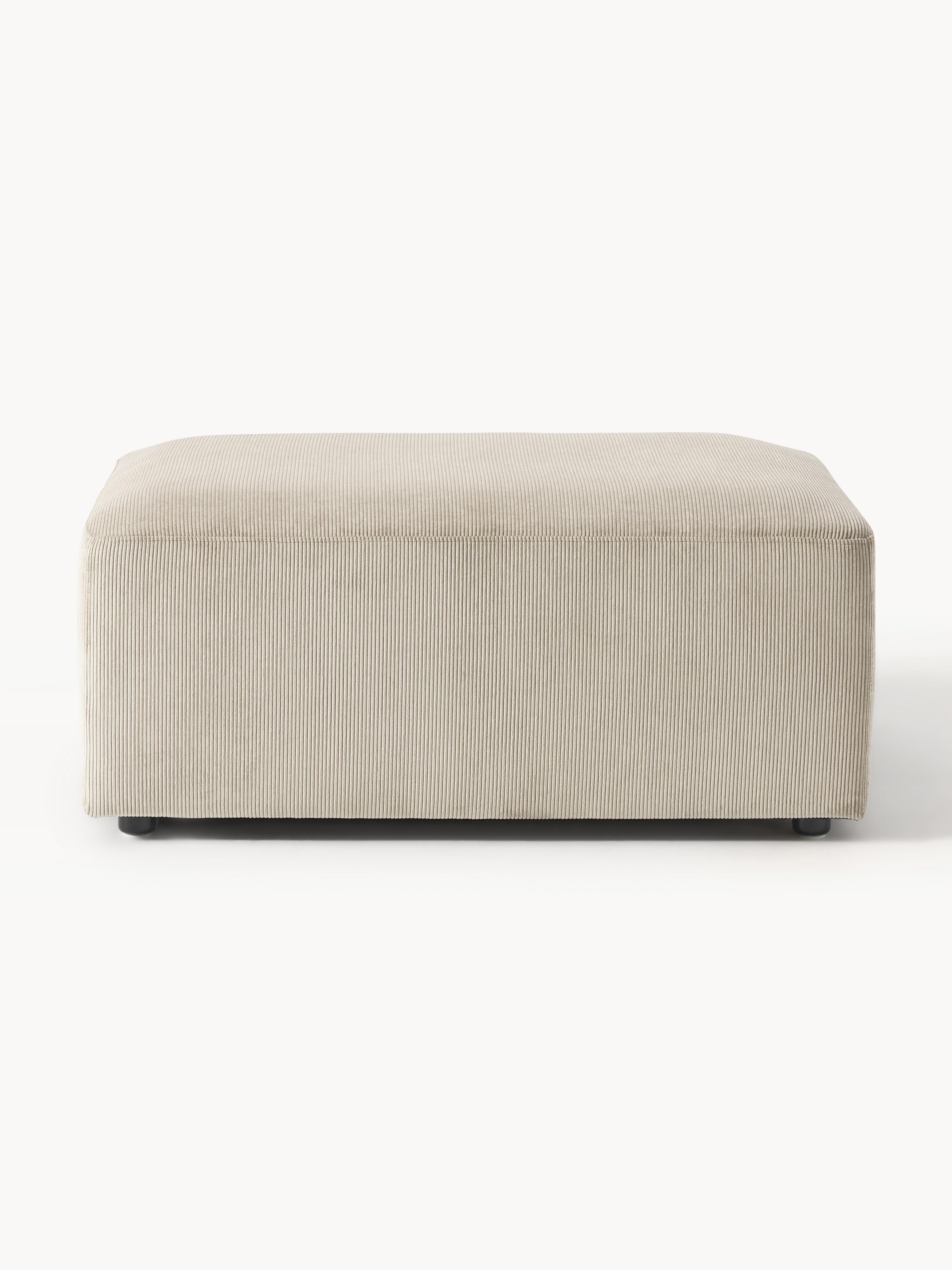 Corduroy poef Melva, B 99 x D 72 cm