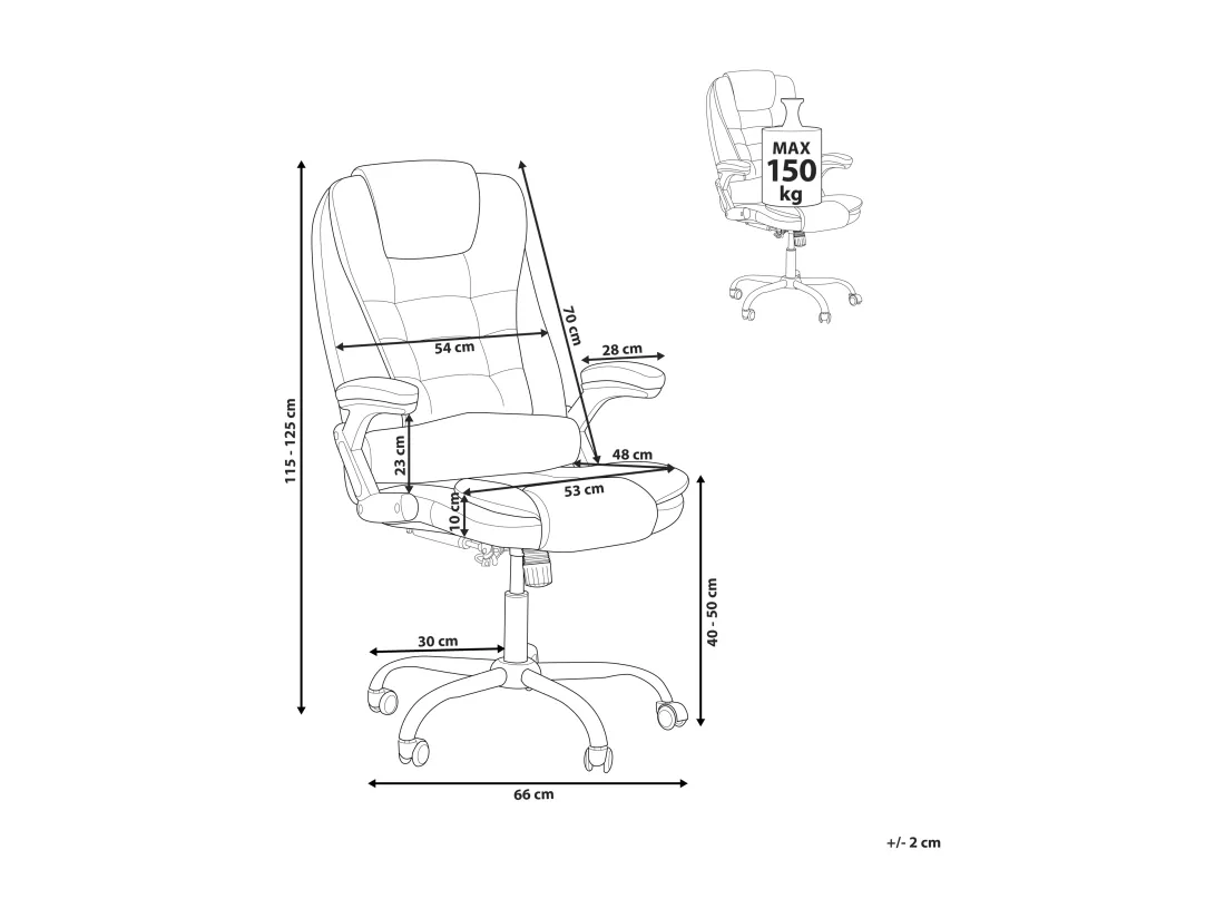 Fauteuil de bureau ROYAL Bleu