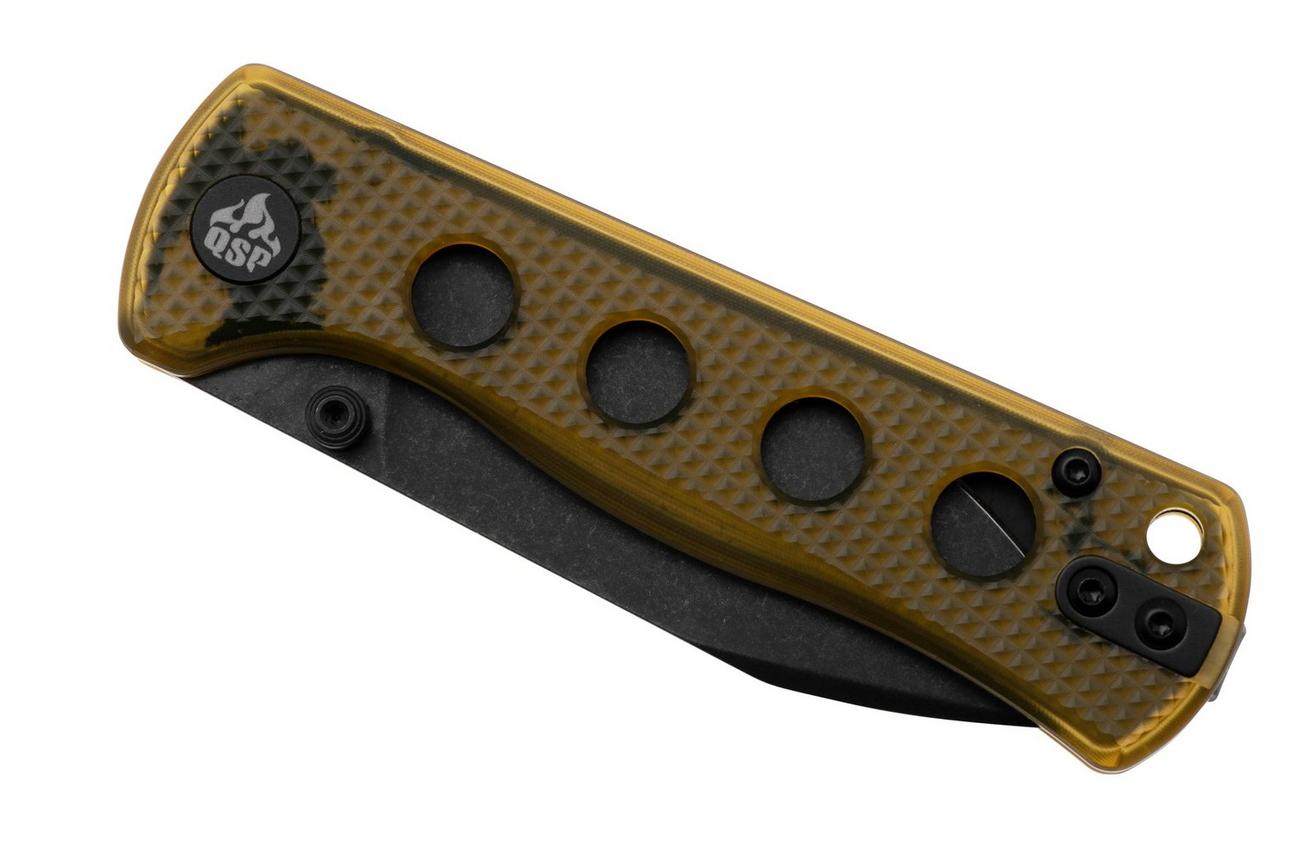 QSP Knife Canary Folder QS150-J2 Black, Ultem, zakmes