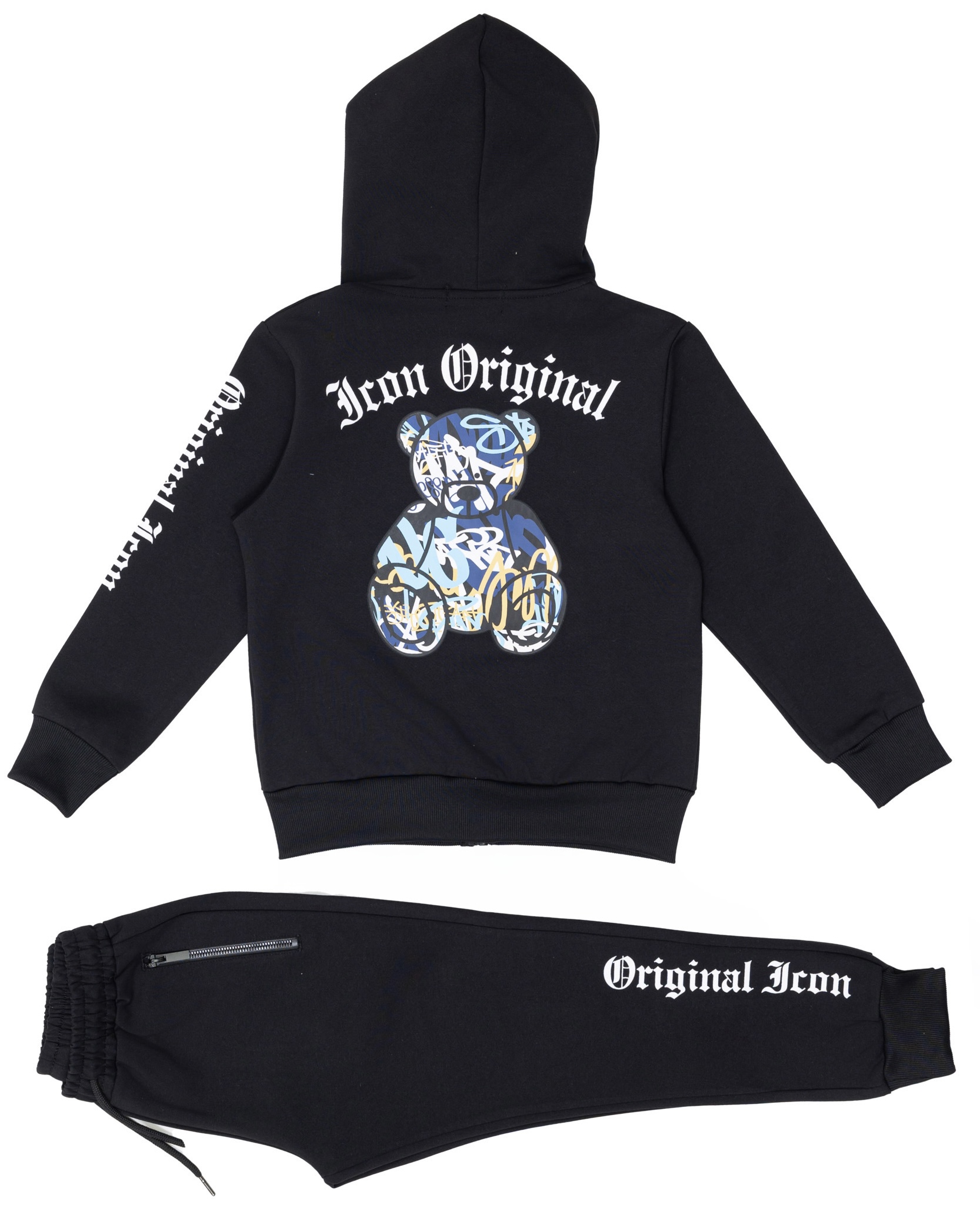 Icon graffiti teddy set - zwart