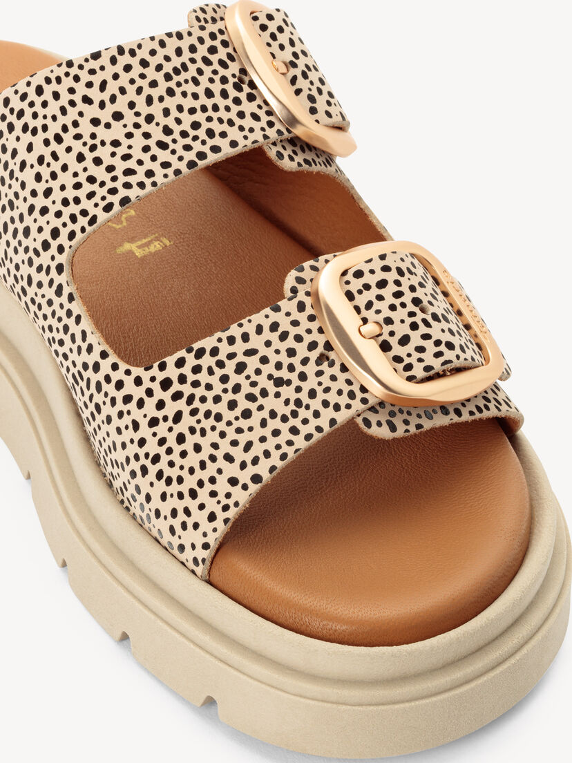 Leren Slipper - beige