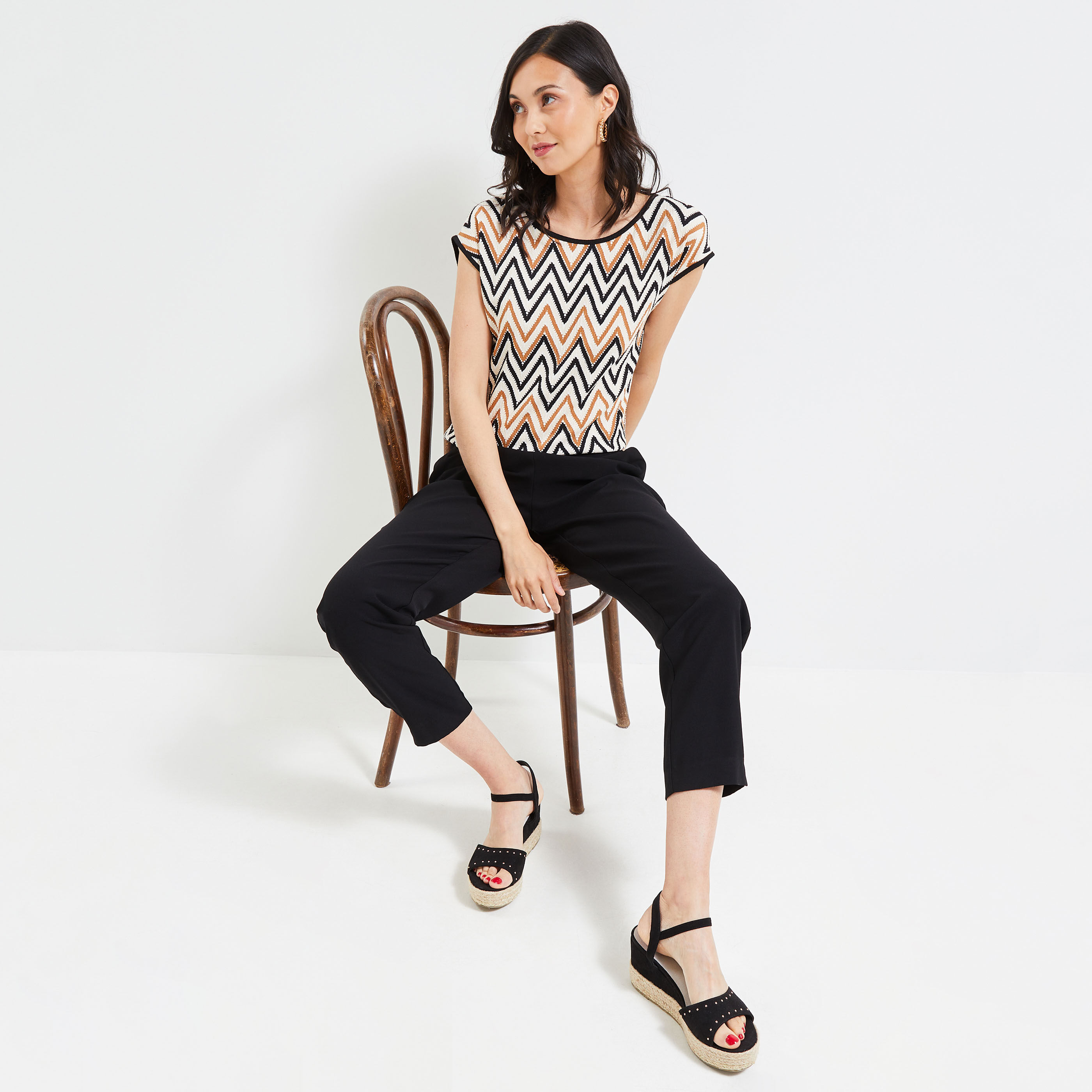 T-shirt en maille femme - ECRU