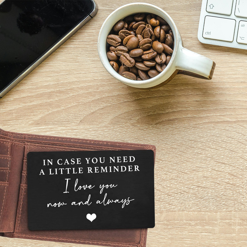 (85x55mm) Mini Liebesbotschaft Karte Liebes Notiz Valentinstags Geschenkidee - I Love You