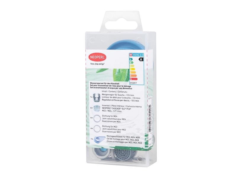 NEOPERL Wassersparset Cascade SLC AC 14-teilig, M22 / M24 Wassersparset für den Haushalt