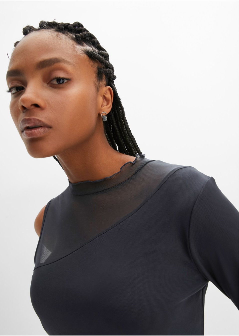 T-shirt à une manche longue en résille