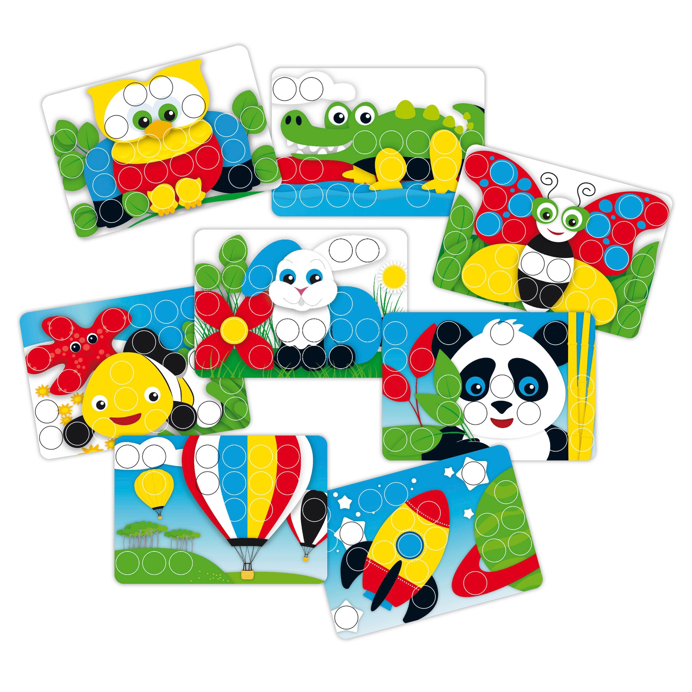 Quercetti Mosaik-Steckspiel FantaColor Junior (58 Teile)