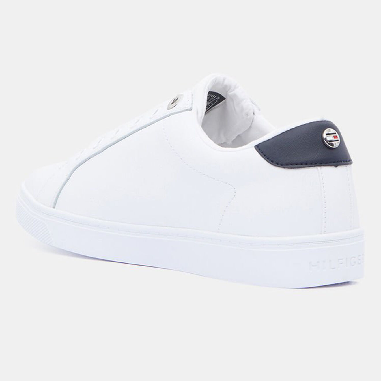 Tommy Hilfiger Baskets en Cuir Elastic Slip On blanches