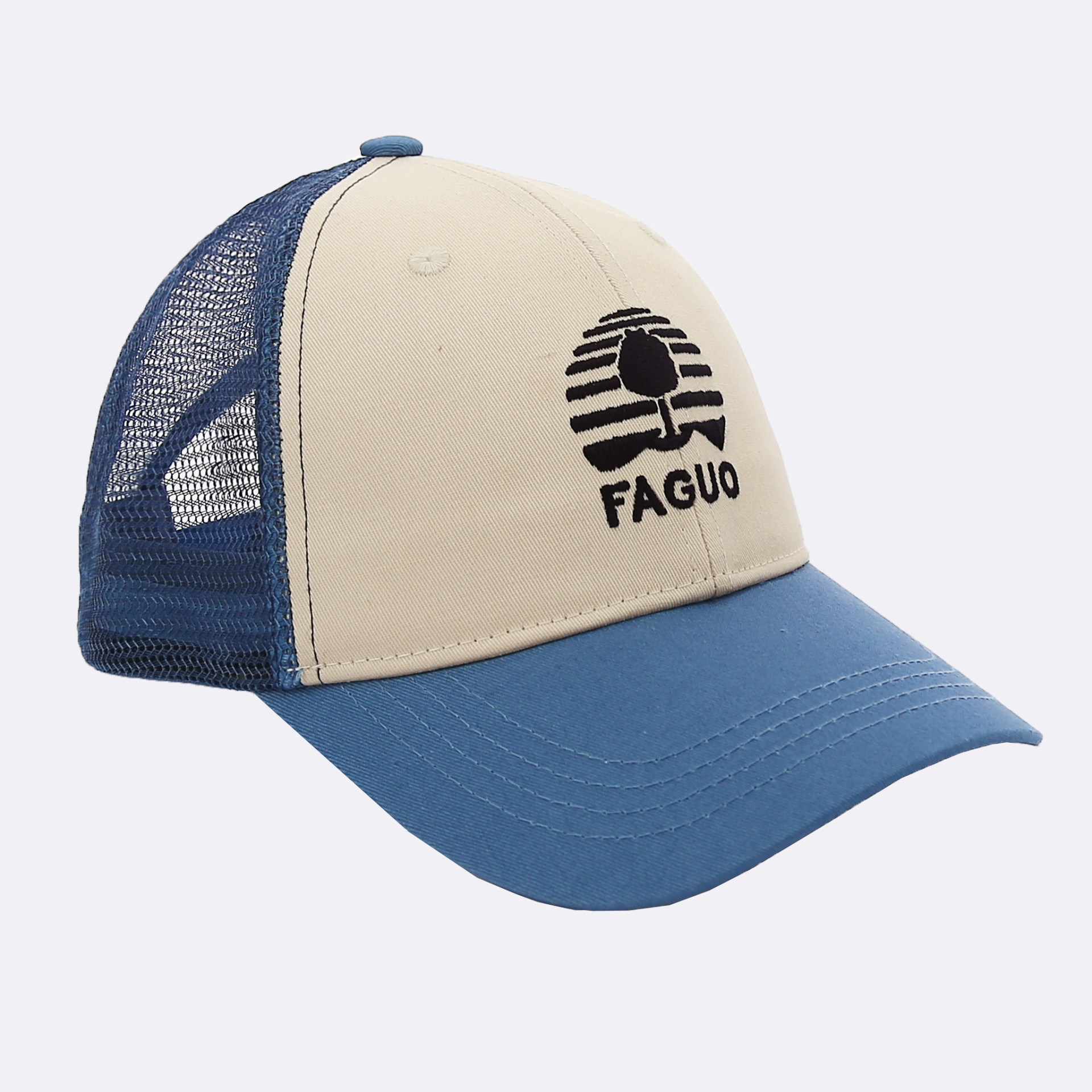 Casquette bleue Coton et polyester - modèle Cap trucker
