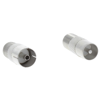 Q-Link coax adapter 1MA/FCON 1FEM/FCON buitendraad