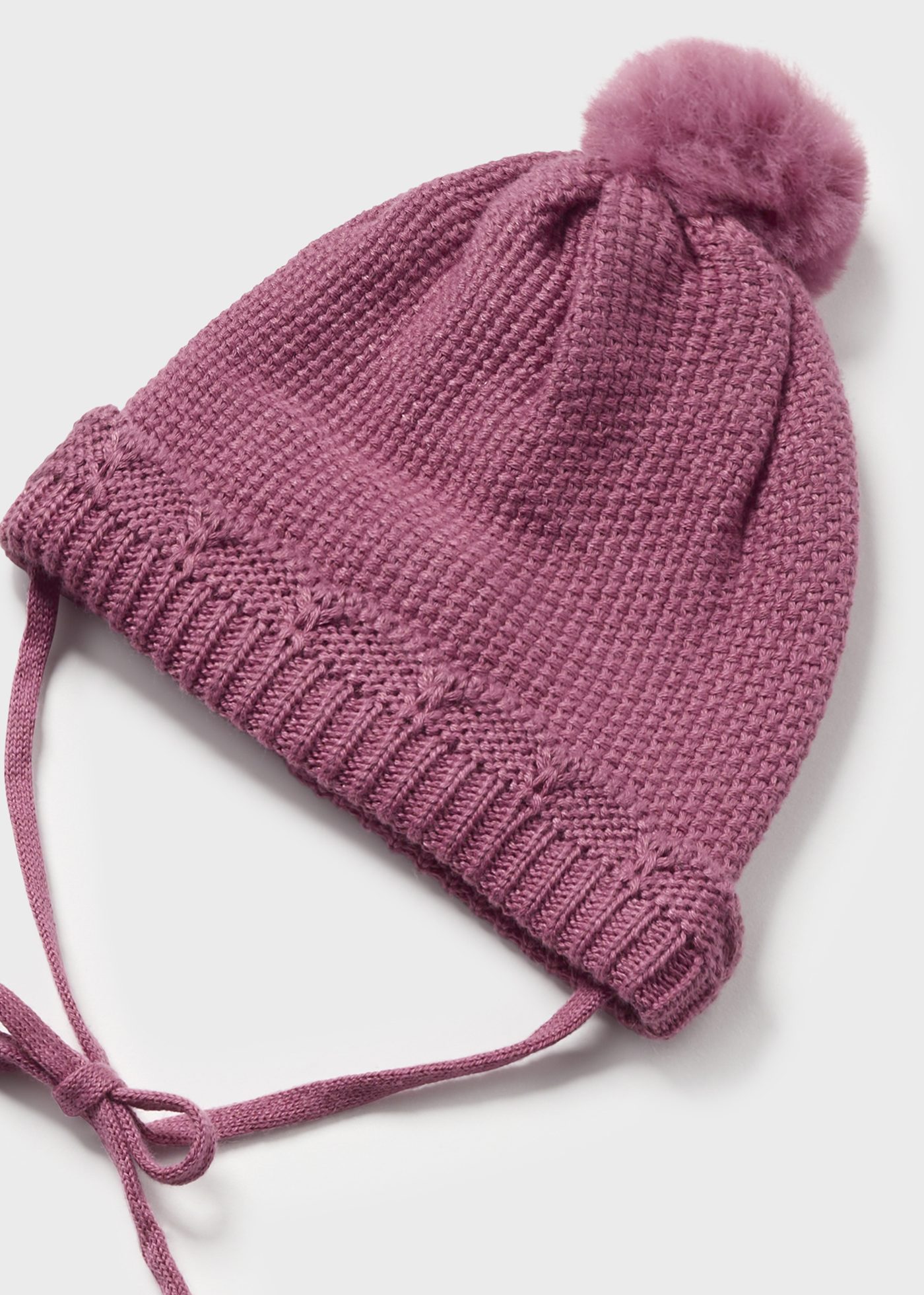 Casaco de tricô com gorro para recém-nascido