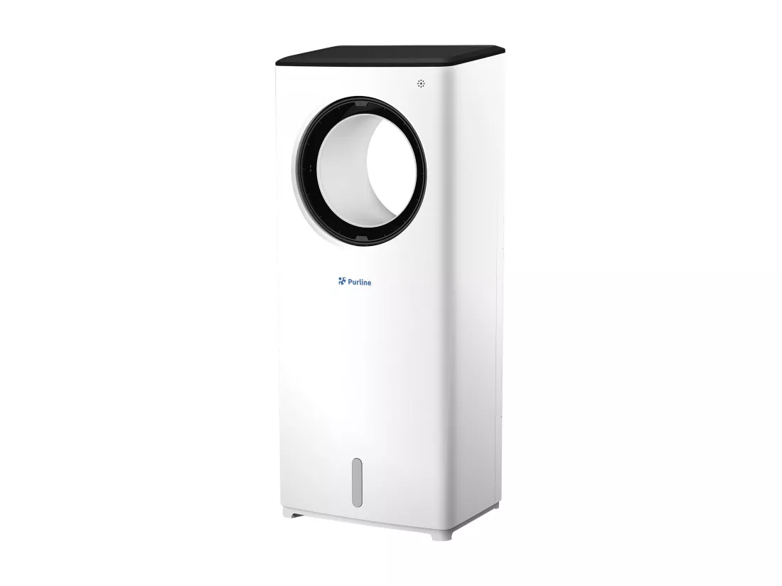 Rafraichisseur d'air par évaporation sans pales avec 3 vitesses et 2L