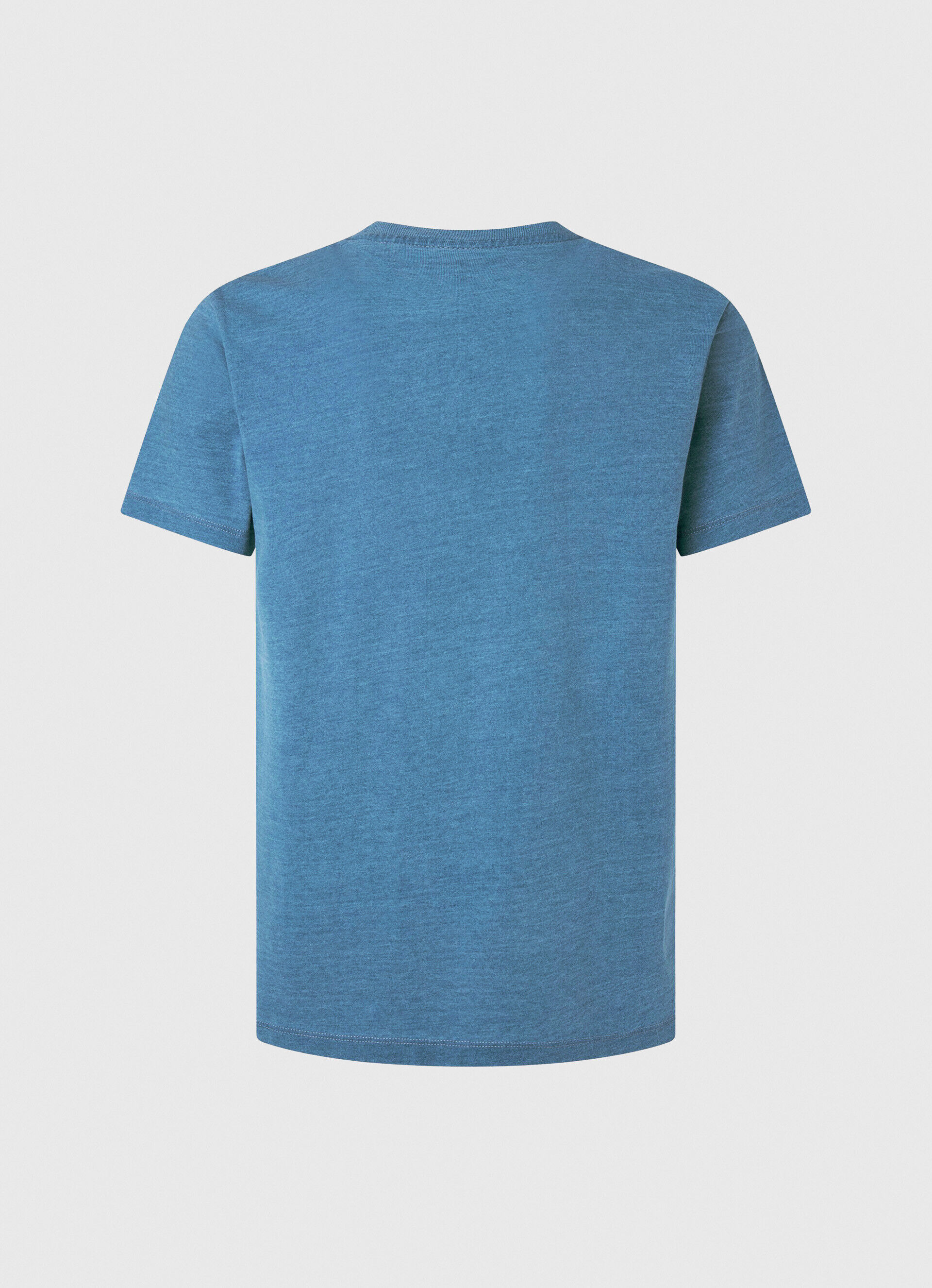 Camiseta de algodão com logotipo estampado - azul claro