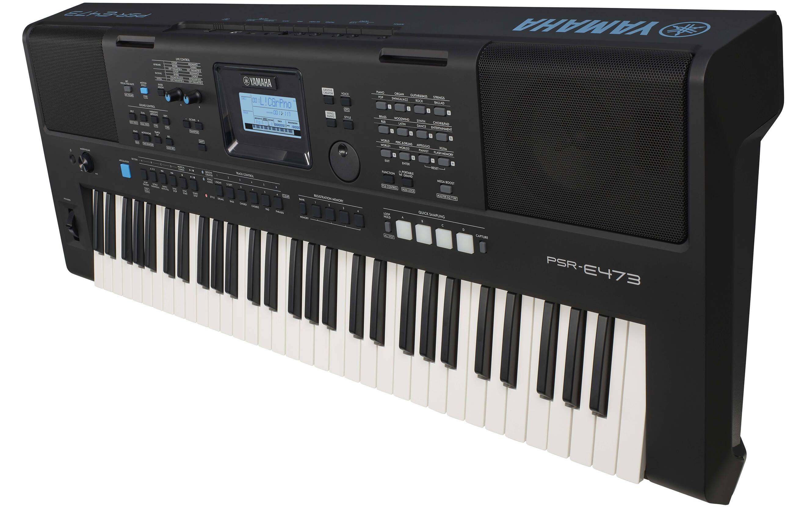 Keyboard PSR-E473<br>Portables Keyboard mit Anschlagdynamik