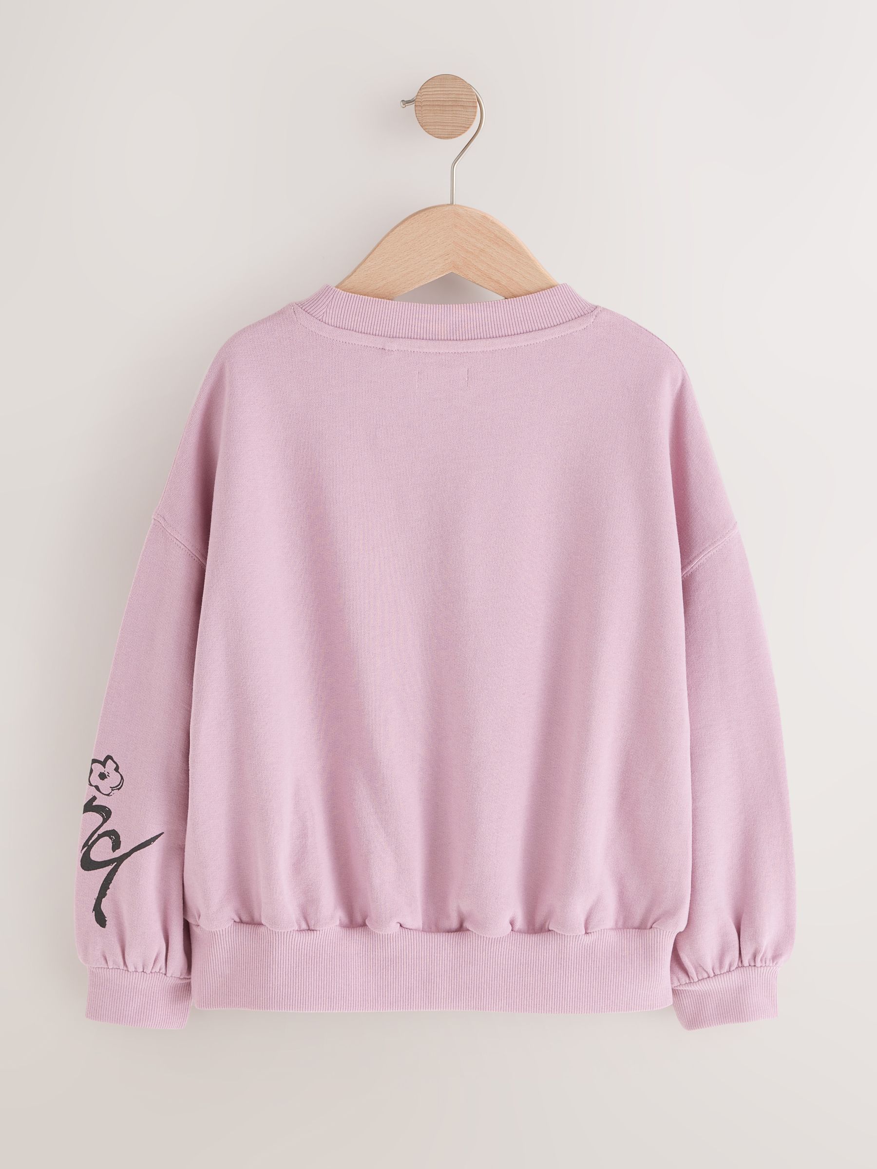 Roze bloemen - Print Long Sleeve Top (3-16yrs)