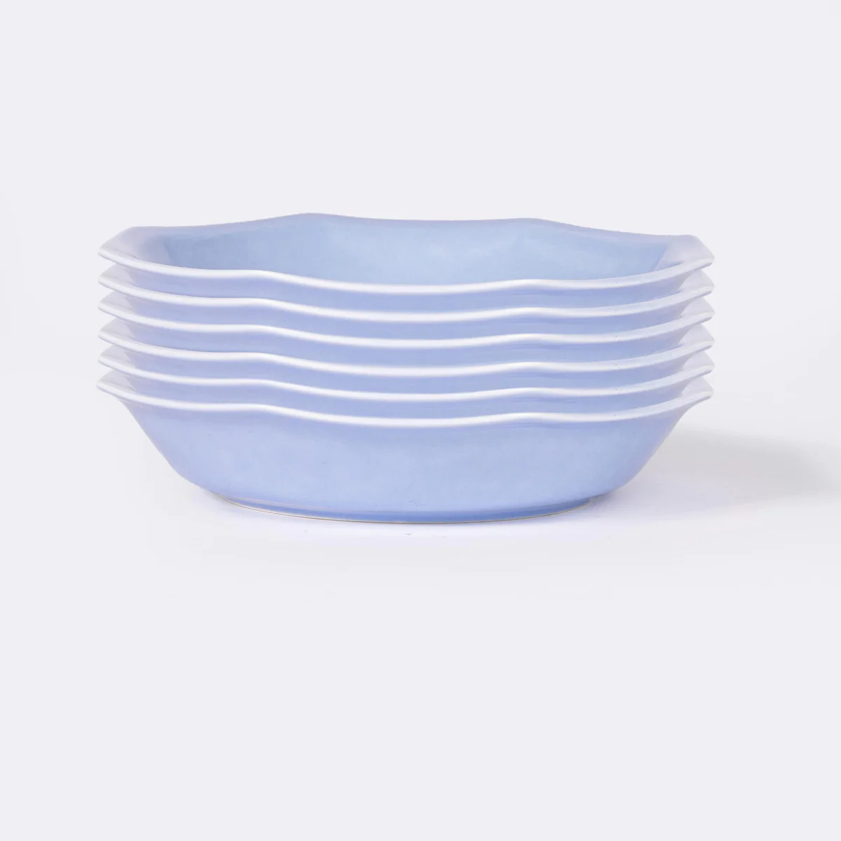Assiette creuse octogonale bleu OGRE La Fabrique