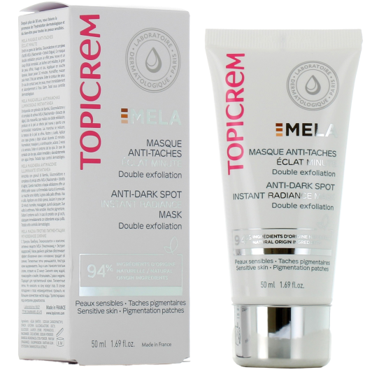 Topicrem Mela masque anti taches éclat minute - Double exfoliation