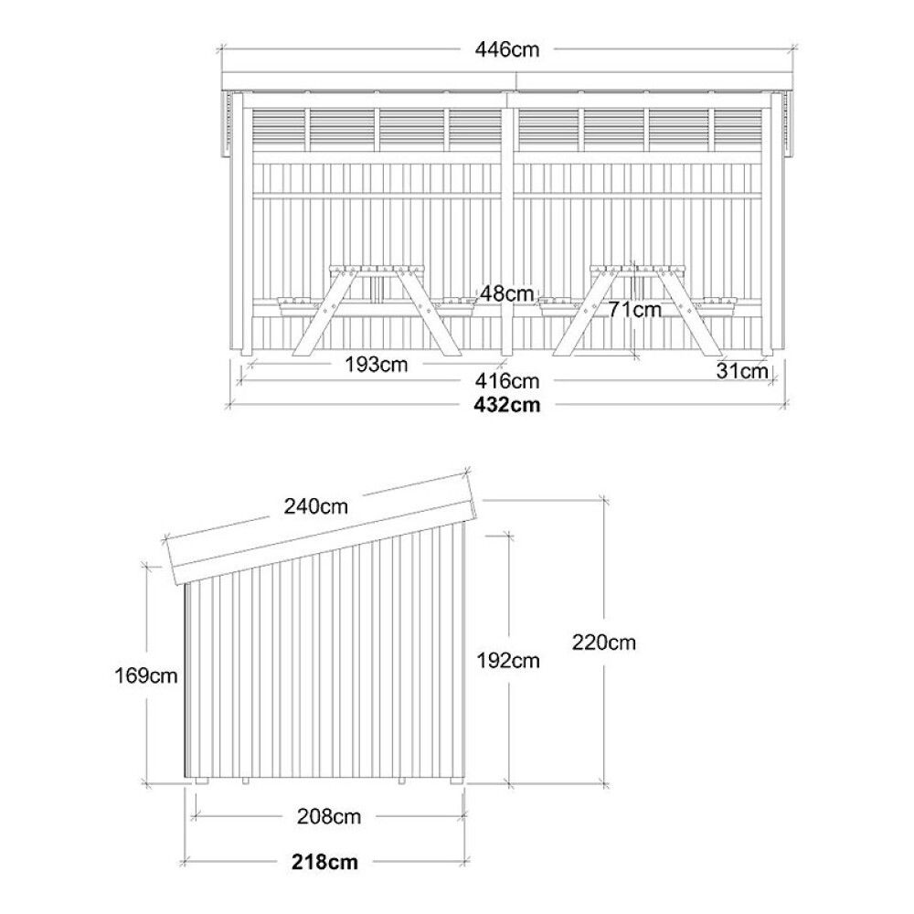 PIKNIKBOD PLUS NORDIC MED PAPP/ALU UBEHANDLET 9,5M²