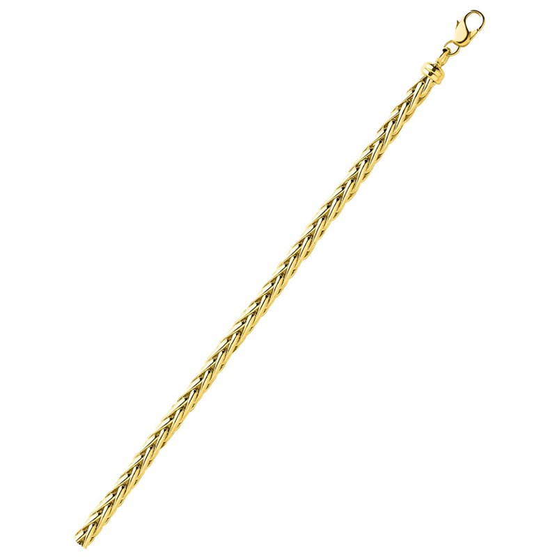 Bracelet femme 18 cm - Maille Palmier - Or 18 Carats - Largeur 5 mm