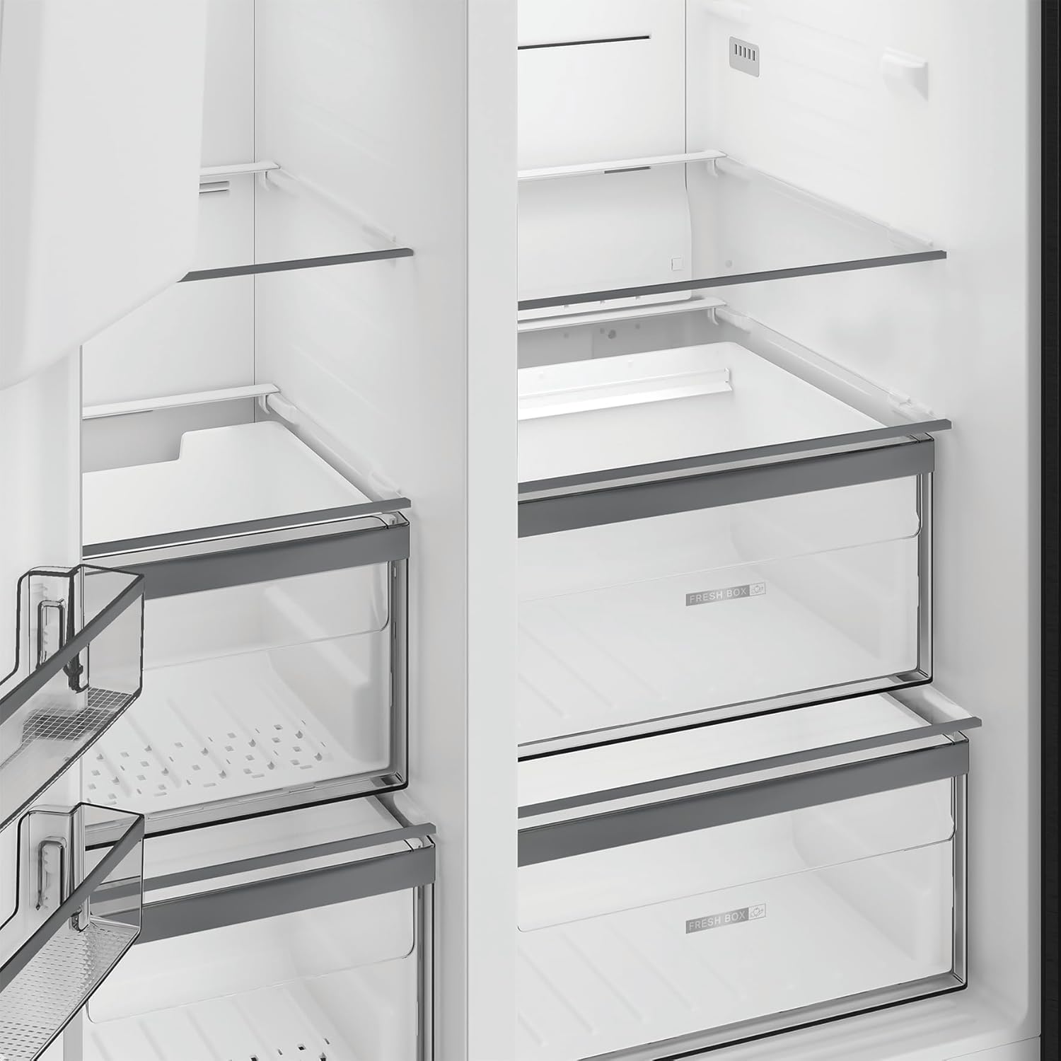 Bauknecht SBS IW E90 Black Side by Side Kühl-Gefrierkombination/ 25 Jahre nachgewiesene Zuverlassigkeit und Lebensdauer-Inverter Kompressor/Wasser- und Eiswürfelspender/Dual Cool Total NoFrost