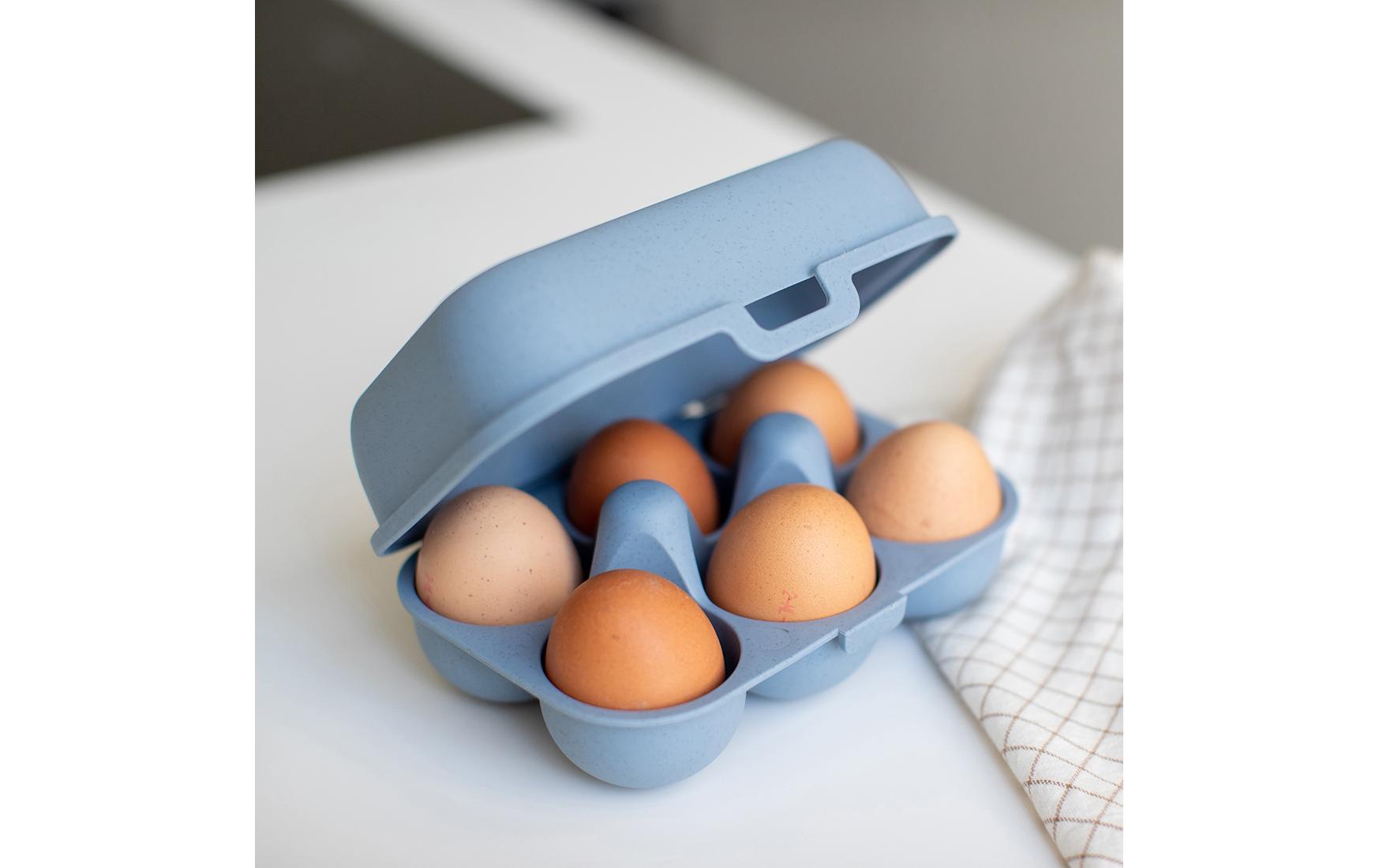 Eierbox To Go mini 17 cm x 11.8 cm, BlauMehrweg Aufbewahrungsbox für Eier