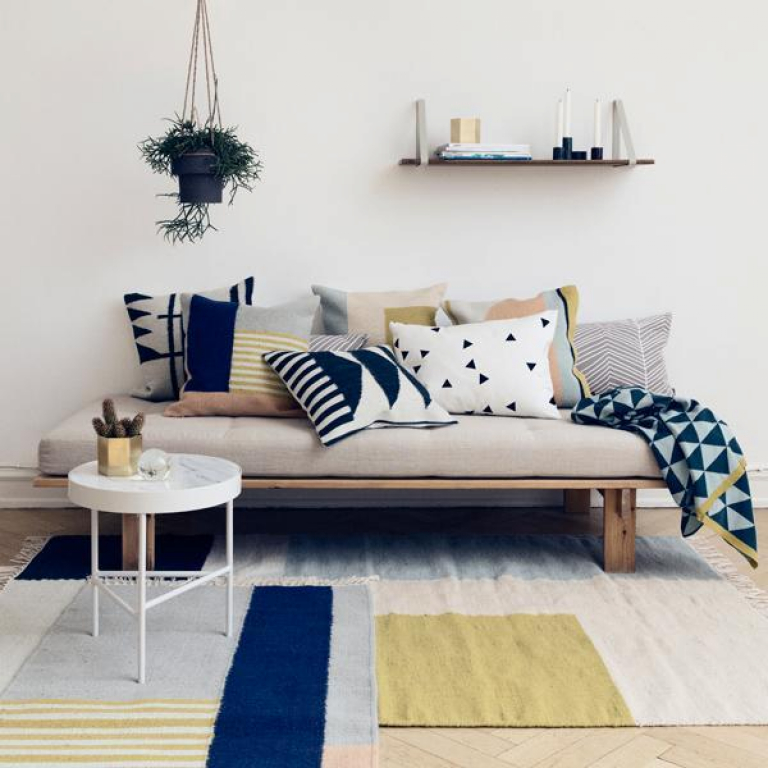 Ferm Living Kelim vloerkleed small 140x80 Squares